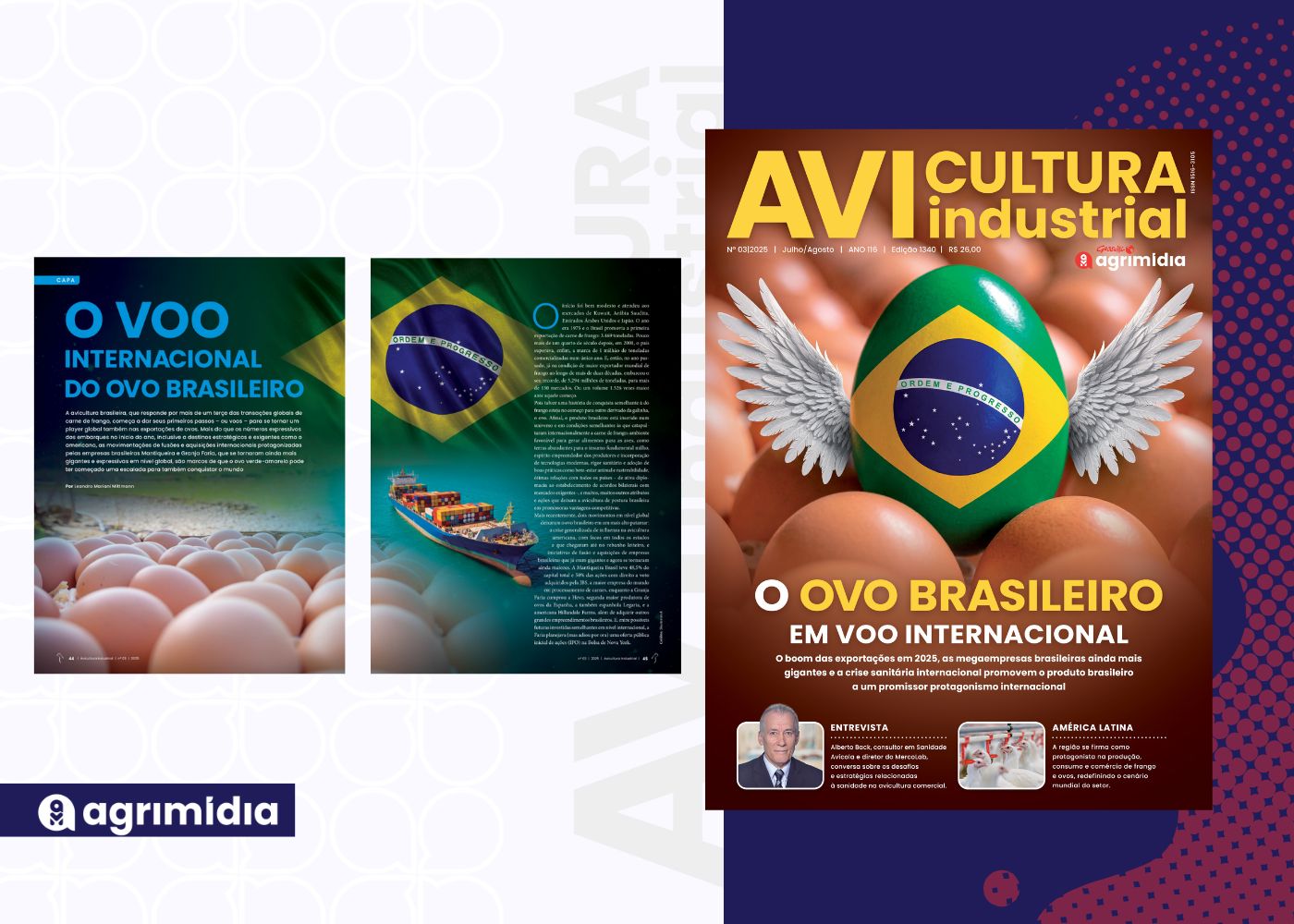 Rumo para se tornar um player global: “O voo internacional do ovo brasileiro” na Avicultura Industrial de Julho