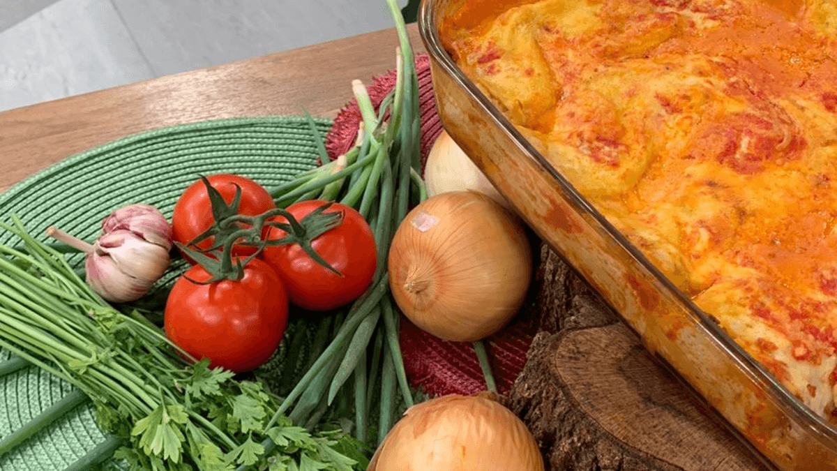 Receita completa: Caneloni de frango gratinado Receita completa: Caneloni de frango gratinado