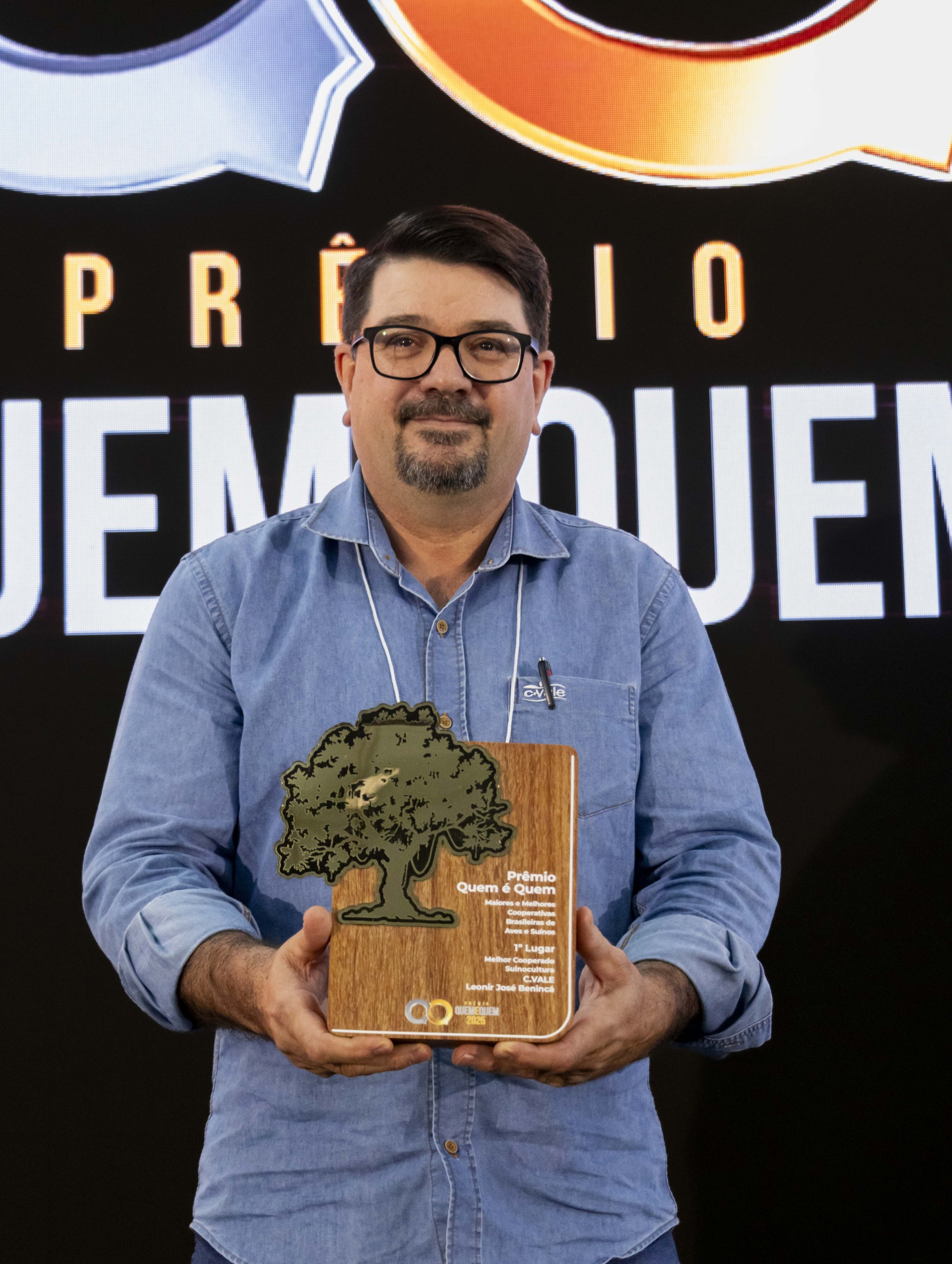Leonir José Benincá da C.Vale leva primeiro lugar no Quem é Quem 2025 na categoria “Melhor Cooperado – Suinocultura”