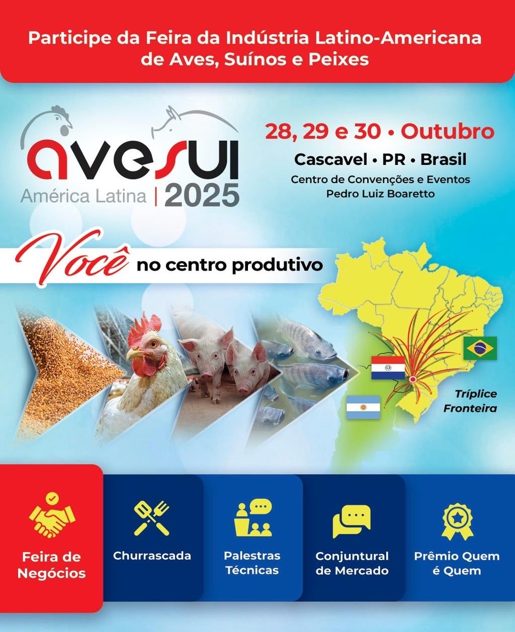 Contagem regressiva: AveSui 2025 começa em menos de uma semana em Cascavel (PR)