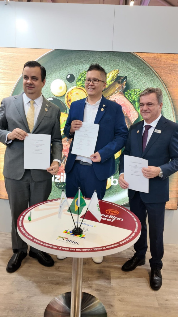 Brasil e Singapura firmam aliança estratégica para fortalecer comércio de proteína animal