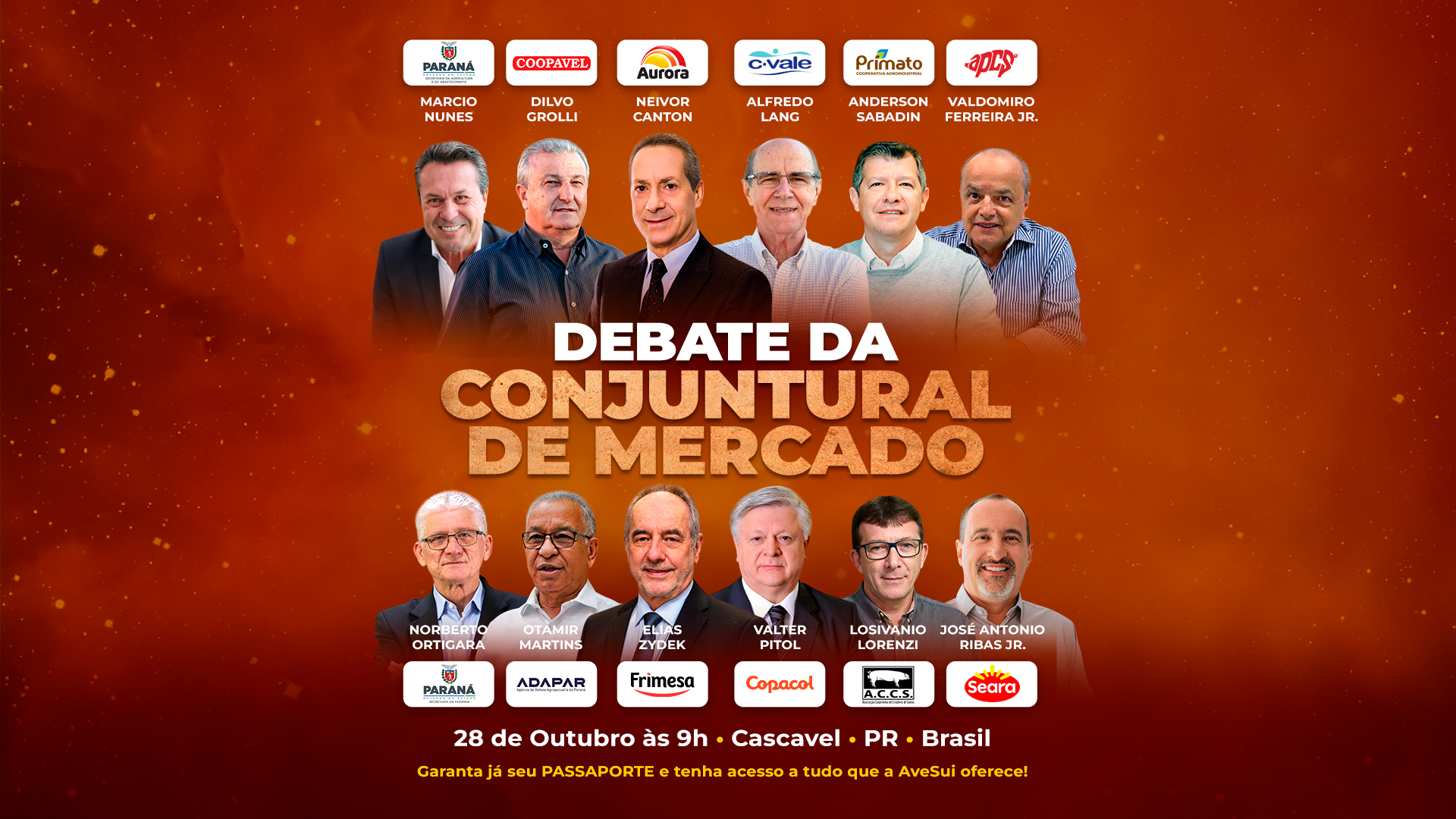 Cenários globais, política e economia em foco: Painel Conjuntural de Mercado é destaque de hoje na AveSui
