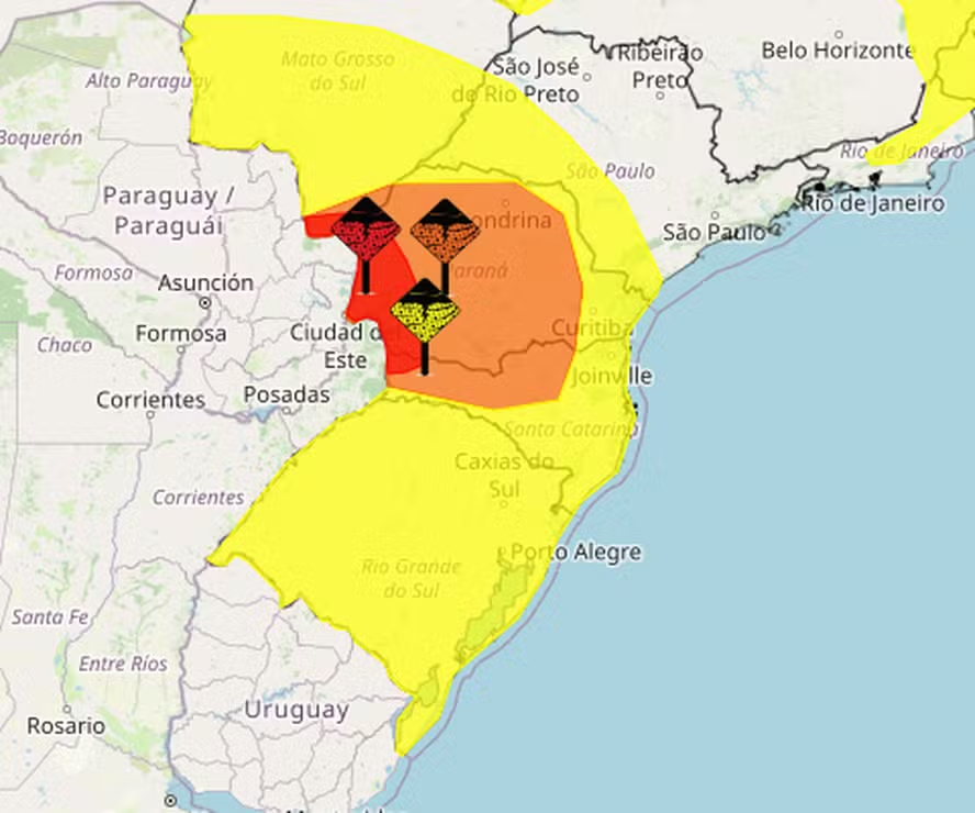 Previsão do tempo: baixa pressão avança pelo Sul e mantém alerta para chuvas intensas, plantio da soja segue lento