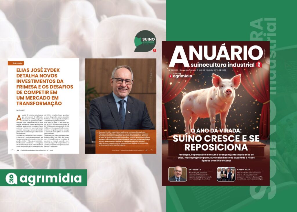 Elias José Zydek detalha novos investimentos da Frimesa no Anuário Suinocultura Industrial