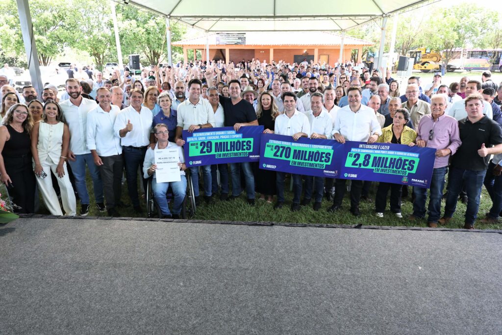Paraná anuncia R$ 67,6 milhões em investimentos para infraestrutura rural e urbana em Floraí