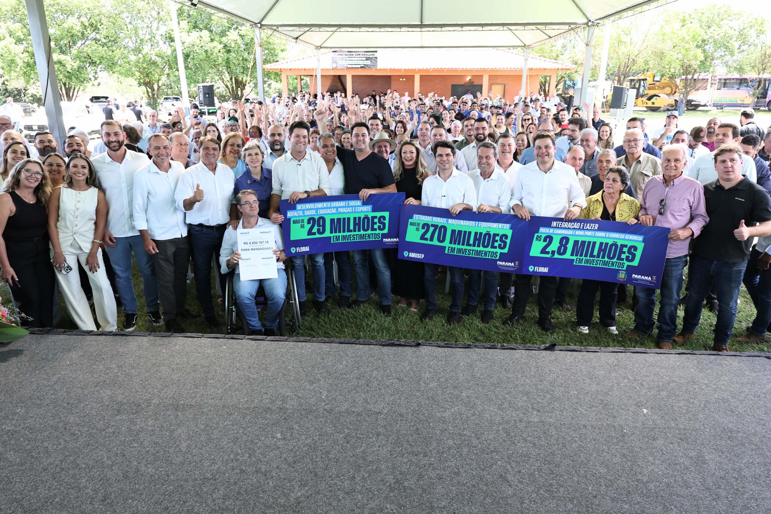Paraná anuncia R$ 67,6 milhões em investimentos para infraestrutura rural e urbana em Floraí