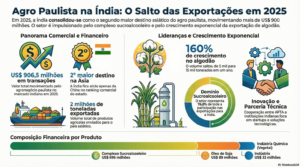 Agro paulista amplia presença na Índia e fortalece exportações com foco em commodities Agro paulista amplia presença na Índia e fortalece exportações com foco em commodities