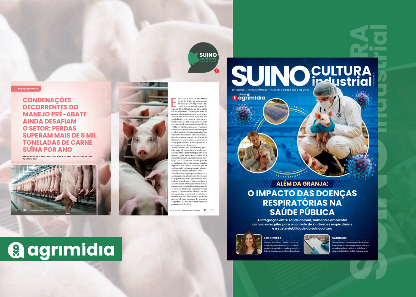 Condenações decorrentes do manejo pré-abate ainda desafiam o setor na revista Suinocultura Industrial de Fevereiro Condenações decorrentes do manejo pré-abate ainda desafiam o setor na revista Suinocultura Industrial de Fevereiro