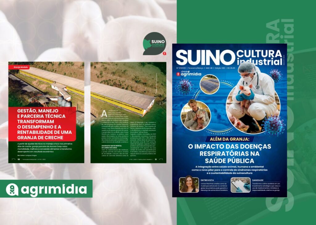 Gestão, manejo e assistência técnica impulsionam eficiência na revista Suinocultura Industrial de Fevereiro