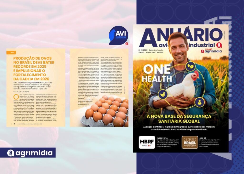 Produção de ovos no Brasil deve impulsionar setor em 2026, segundo anuário de Avicultura Industrial