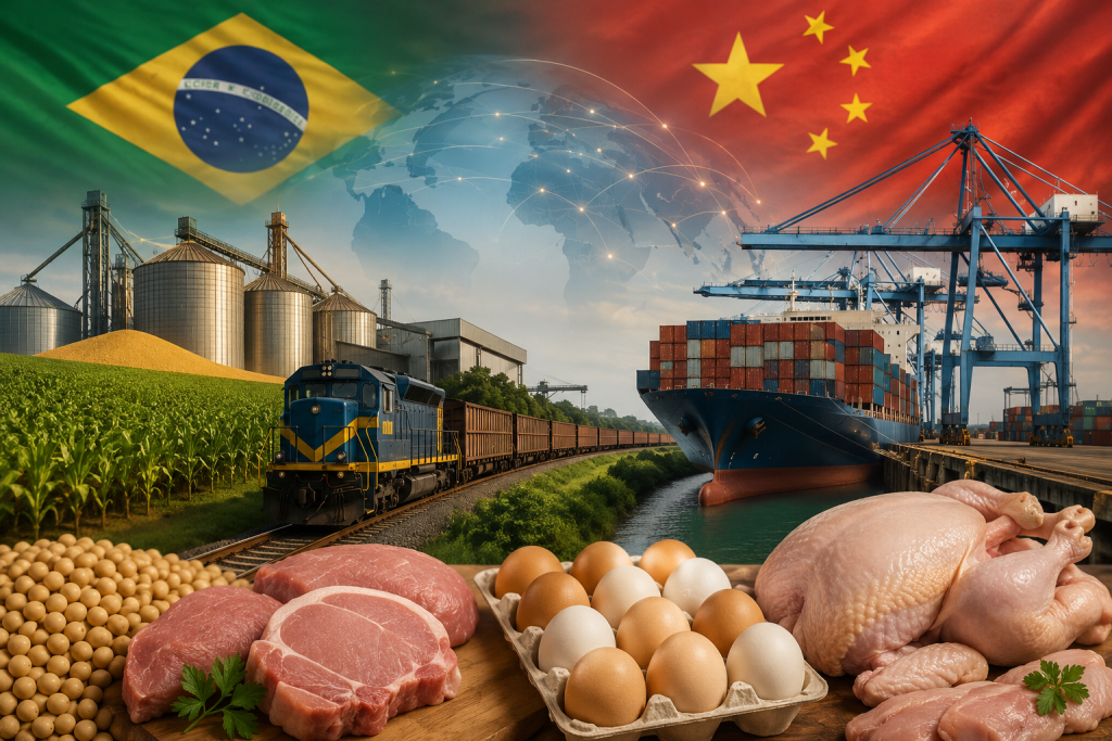 Brasil avança com estratégia coordenada para ampliar presença no mercado chinês de proteína