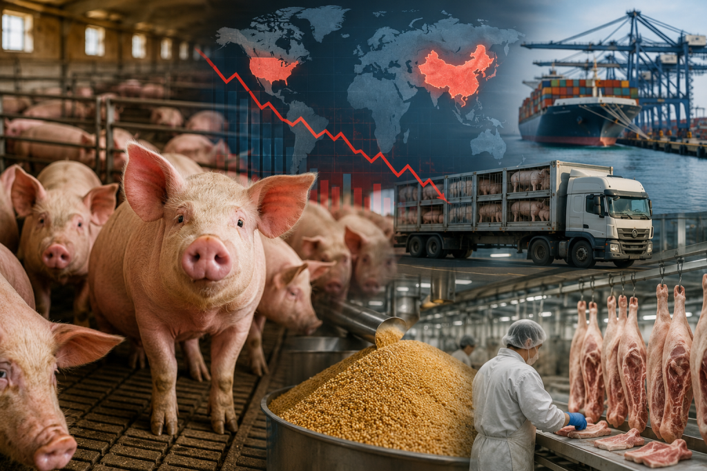 Crise de preços na China e menor oferta nos EUA redesenham cenário da suinocultura global