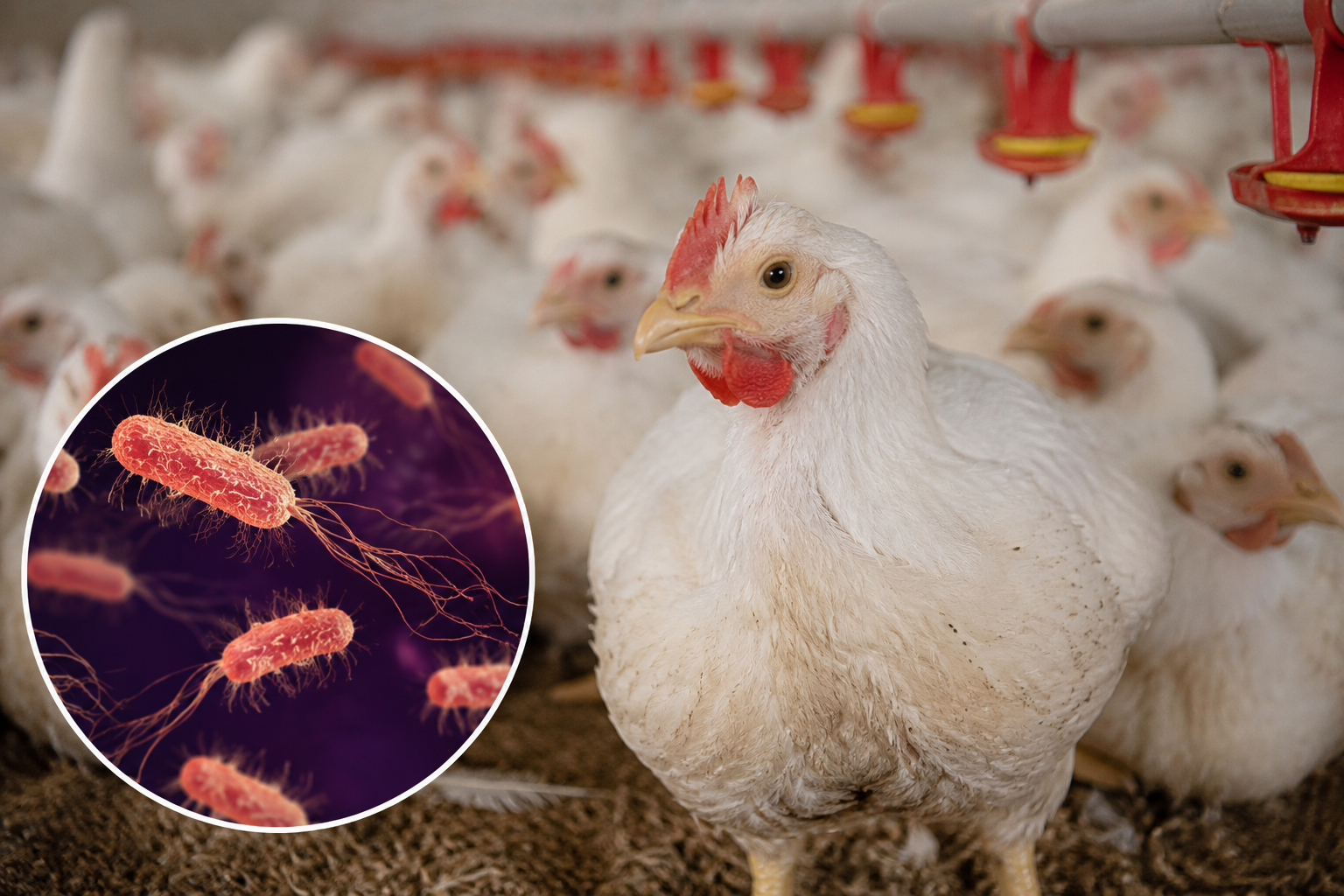 Estudo aponta diferentes origens da Salmonella em frangos de corte Estudo aponta diferentes origens da Salmonella em frangos de corte