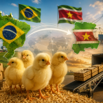 Exportação de frangos de um dia entra na pauta entre Brasil e Suriname