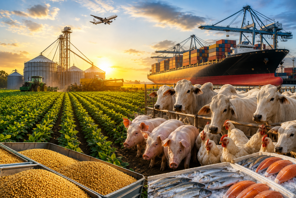 Exportações do agro atingem maior nível para abril e reforçam peso das proteínas e commodities