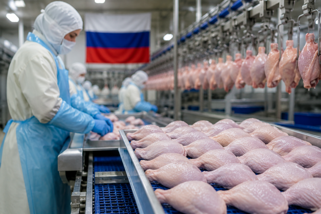 Exportações russas de aves halal avançam e ampliam presença fora do Oriente Médio