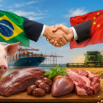 Missão à China avança negociações para exportação de miúdos suínos