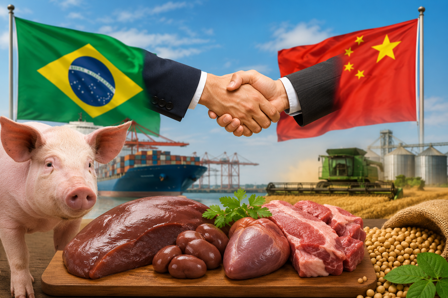 Missão à China avança negociações para exportação de miúdos suínos