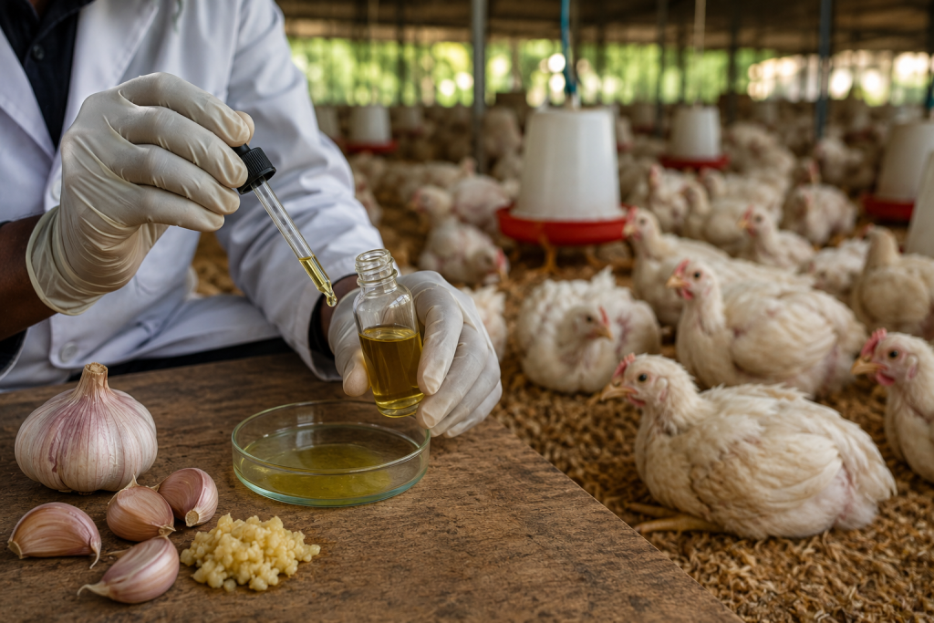 Quênia testa composto do alho como alternativa aos antibióticos na avicultura