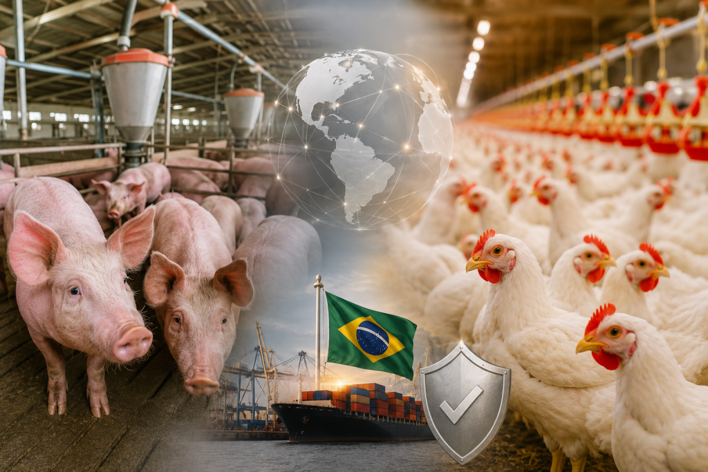 Sanidade garante espaço, mas pressão regulatória desafia suinocultura e avicultura brasileiras