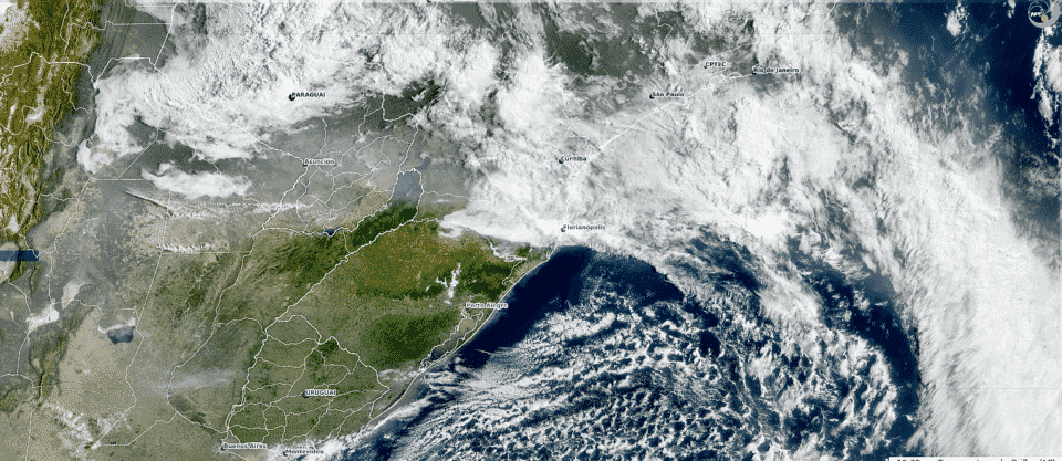 Avanço de massa de ar polar intensifica declínio das temperaturas