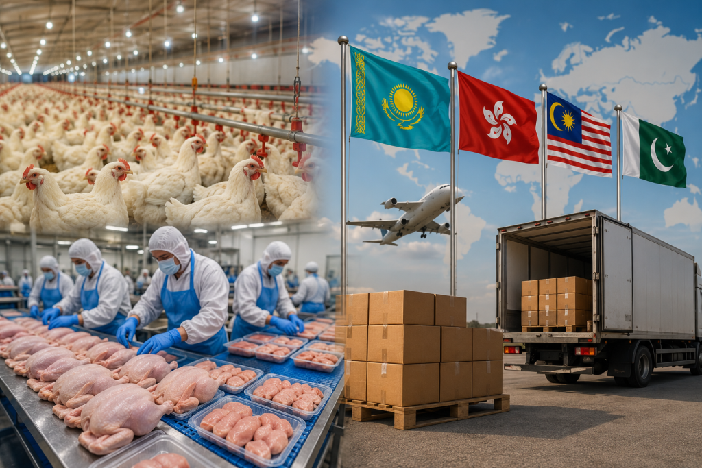 Cazaquistão busca novos mercados e tenta reverter queda nas exportações de aves Cazaquistão busca novos mercados e tenta reverter queda nas exportações de aves