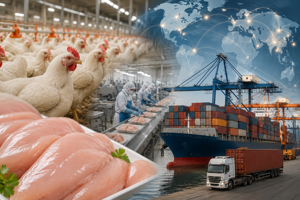 Exportações de frango de SC atingem valor recorde em 2026