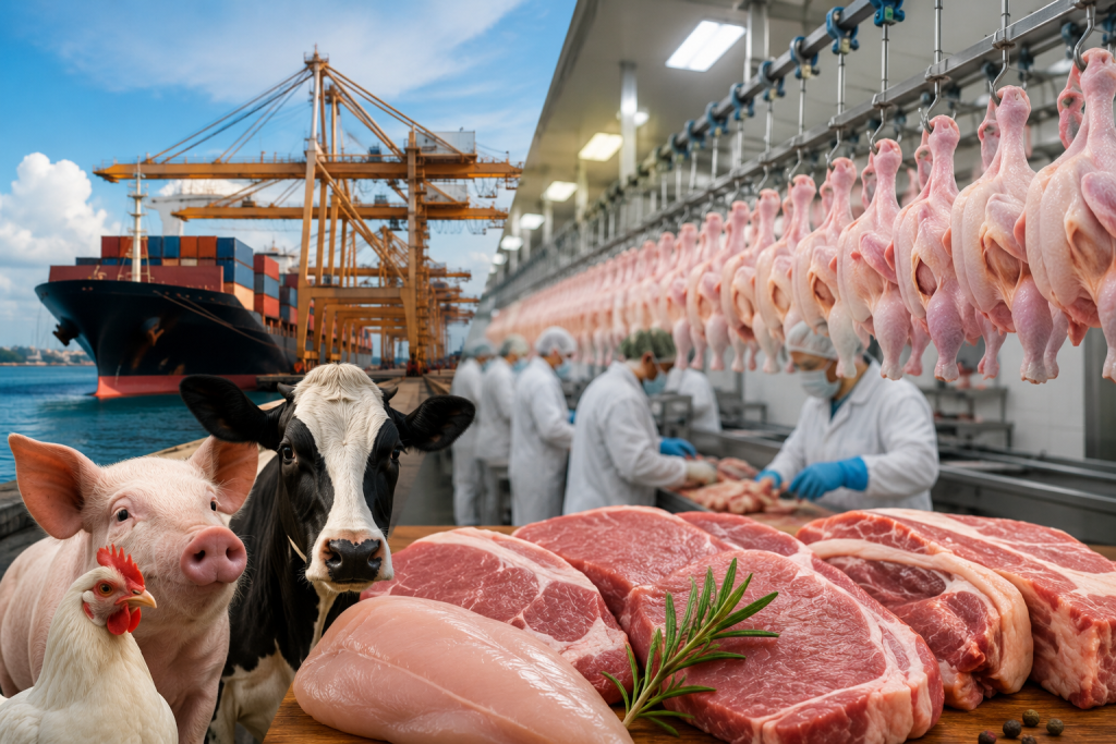 Santa Catarina registra recorde nas exportações de carnes e amplia receitas no início de 2026