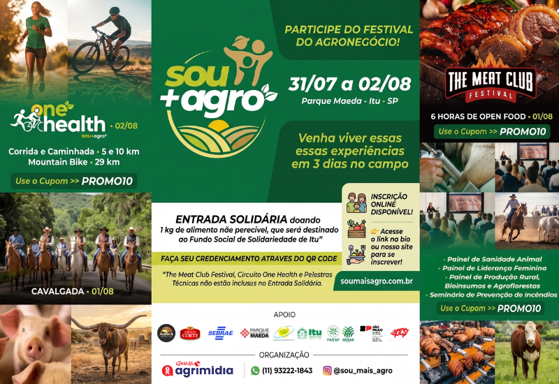 Suinocultura paulista ganha protagonismo no Sou + Agro com oficialização de Itu como Capital da Suinocultura Paulista