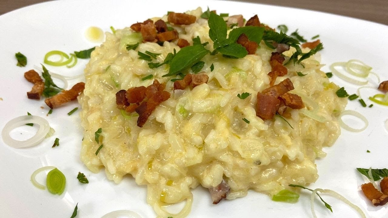 Risoto cremoso de bacon Risoto cremoso de bacon