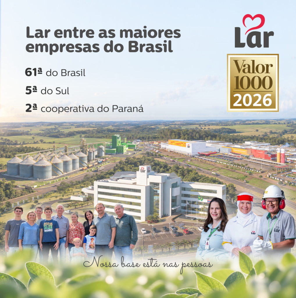 Lar Cooperativa avança no ranking Valor 1000 e consolida nova escala no agronegócio