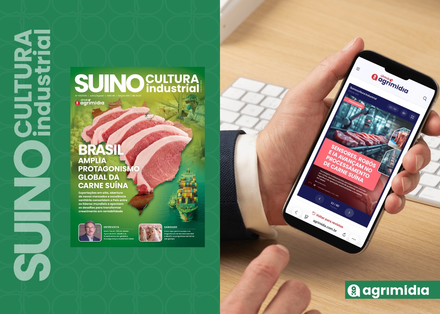 Sensores, robôs e IA avançam no processamento de carne suína
