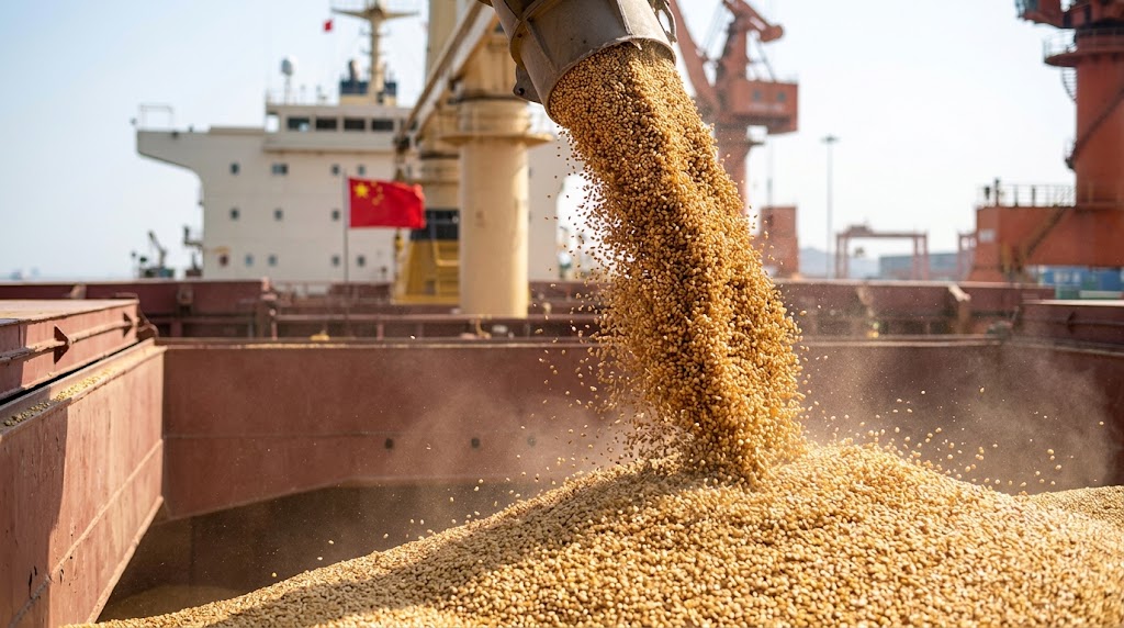 Importações chinesas de soja dos EUA caem 12% em agosto, enquanto embarques do Brasil sobem